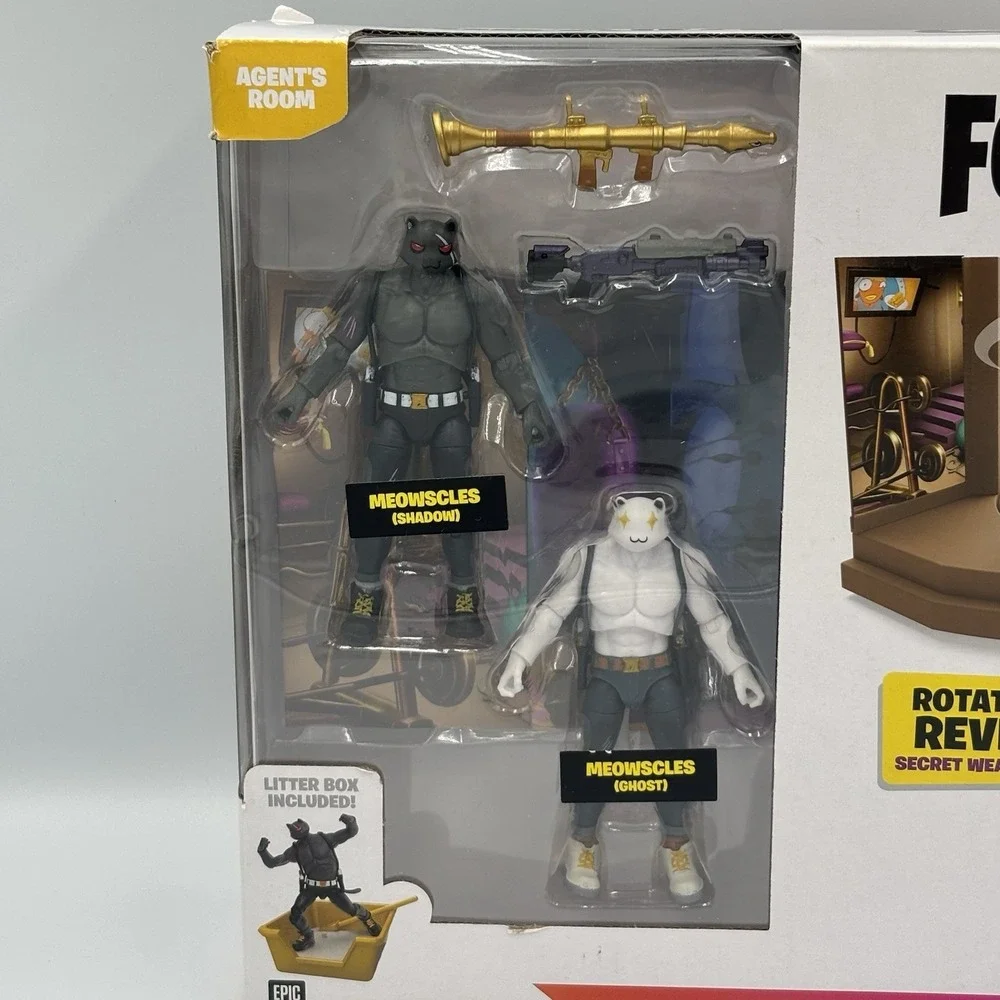 Fortnite Agents Room - Meowscles Ghost And Shadow Set - Epic Games Jazwares New‎